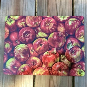 NEW Set of 6 Apple Placemats  Hard Board  Cork Back  Boston Warehouse Red  Fall - Picture 1 of 8