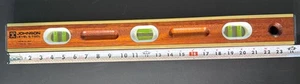 Vintage Johnson Level & Tool 24” Mason Mahogany Brass 524 USA 6 Vial Bubble NOS - Picture 1 of 24