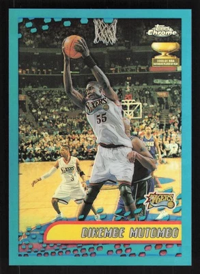 2001-02 Topps Chrome #55 Dikembe Mutombo Refractor Card TCCCX - Image 1 of 2