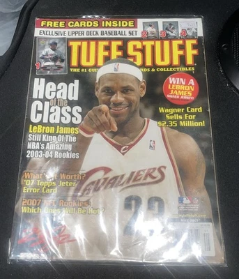 Tuff Stuff maio de 2007 LEBRON JAMES COVER edição com cartões PROMO - Imagem 1 de 2