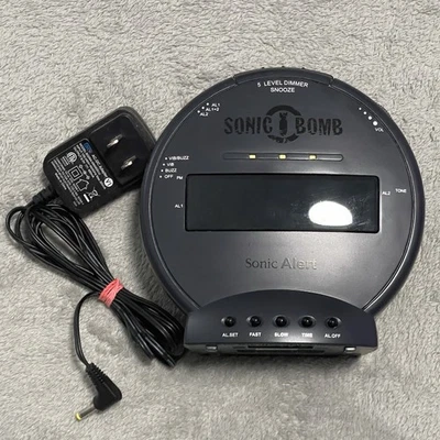 Sonic Alert Sonic Bomb Dual Extra Loud Alarm Clock SBB500SS BLK - Image 1 of 4