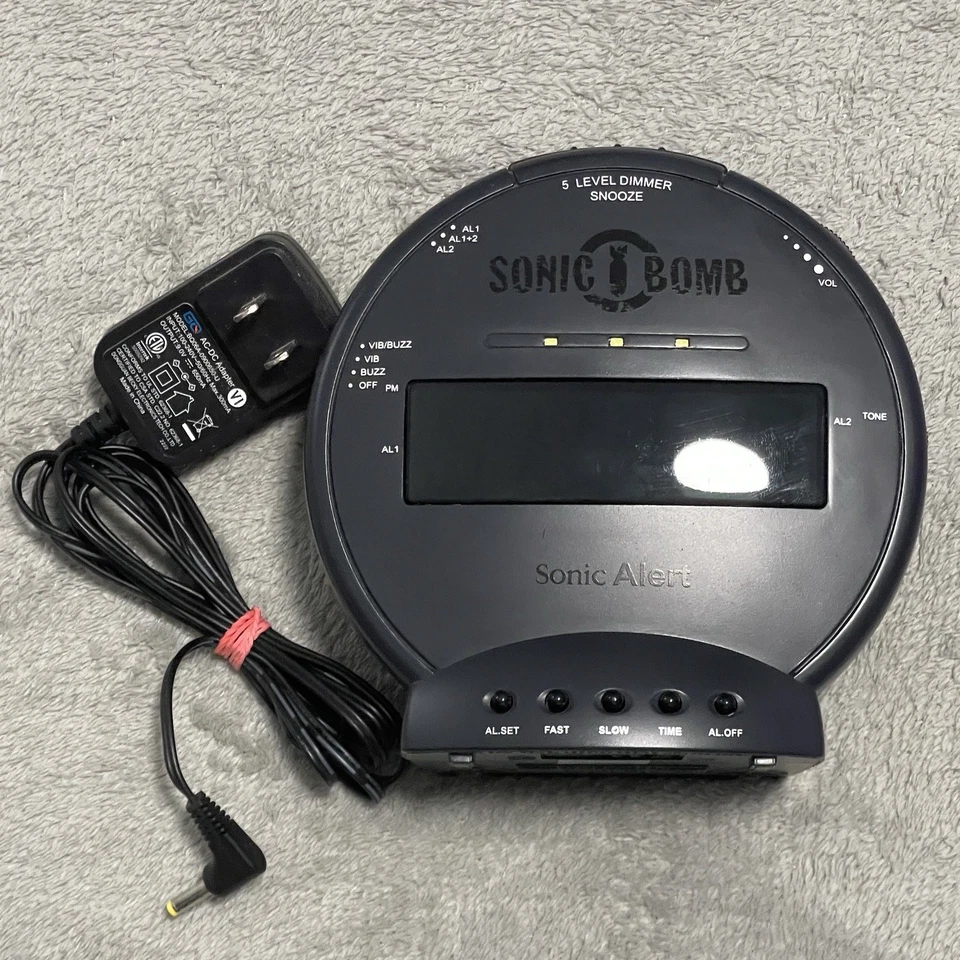 Sonic Alert Sonic Bomb Dual Extra Loud Alarm Clock SBB500SS BLK - Image 1 of 4