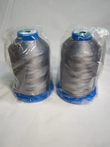 Isafil Embroidery Thread 5000m Lot Of 2 Silver Ackerman Made In Germany New 0104 - Picture 1 of 4