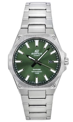 Reloj Hombre Casio EDIFICE Analógico Acero Inoxidable Esfera Verde EFR-S108D-3A 100M Foto 1 de 4
