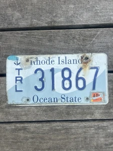 Vintage Rhode Island Trailer License Plate TRL 31867 Ocean State Anchor - Picture 1 of 9