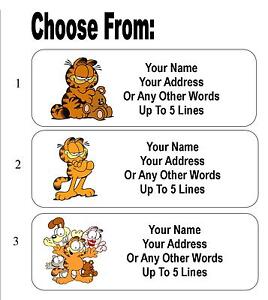 30 étiquettes d'adresse personnalisées Garfield