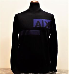 Sweater Pullover Jersey Armani Exchange Man 6ZZM1Q ZME3Z Blue Black 4260