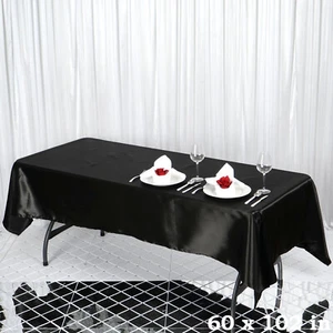 10 pcs 60x102" SATIN Rectangular Tablecloths - Wedding PARTY Wholesale Supplies - Picture 1 of 239