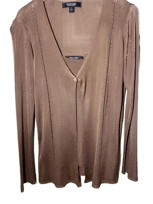 Emanuel Ungaro 2 Pc Nude Cardigan Set Medium - Image 1 of 4