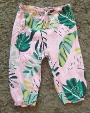Next pink leaf trousers age 6-9 months