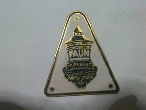 Nameplate Faun Nuremberg truck badge Kraka brass s100 - Picture 1 of 1