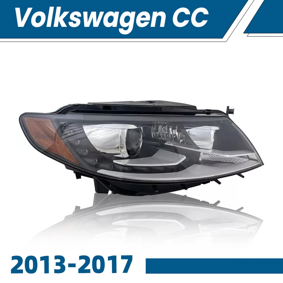 For 2013-2017 Volkswagen CC HID/Xenon Headlight w/LED Headlamps Passenger Side Foto 1 de 4