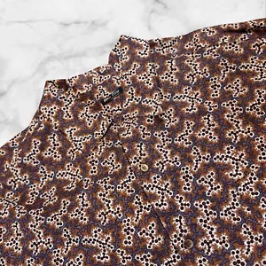Tabacco Miu Miu uomo LS PELLEOVO FIORE CAMICIA taglia media oversize nuovo con etichetta - Foto 1 di 12