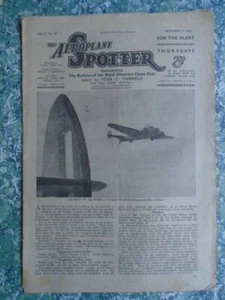 Aeroplane Spotter Magazine 1941 September 11 Bristol Beaufighter I Fighter 9530F - Picture 1 of 1