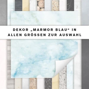 Fliesenaufkleber Dekor Marmor Blau | Fliesensticker Küche Bad | alle Größen - Bild 1 von 1