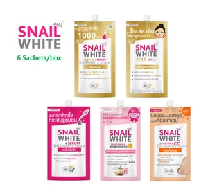 SNAIL WHITE AntiPollution Day Cream Gold Serum CC Cream Bright Skin 6 Sachet/Box