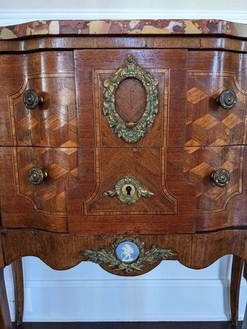 French Louis XVI Marble Top Commode Cover