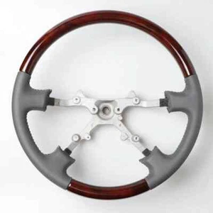 Toyota Land Cruiser 80 Series Steering Wheel Wood Grain 1995 - 1997 No Horn Pad - Picture 1 of 6