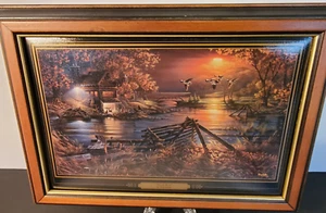 Terry Redlin "SOCIAL HOUR" Precious Memories Collection Plaque Origin Cert - Picture 1 of 7