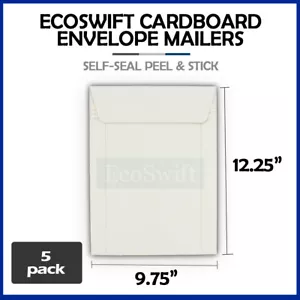 Busta di cartone 5 - 9,75" x 12,25" EcoSwift bianca per foto nave appartamenti - Foto 1 di 8