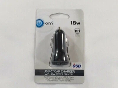Onn 18w Power Delivery USB-C Car Charger - New ONA19W1511 - Image 1 of 3