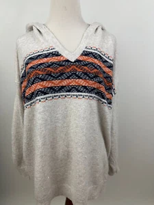 C&C California super soft fair isle hoodie sweater 1X - Picture 1 of 4