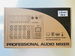 CONGO PE6 6-Channels Professional Audio Mixer Sound Mixer Console with Bluetooth
