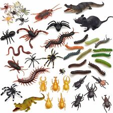 10/12Pcs Caterpillar/beetle/fly/Ant/snake Plastic Insect Bugs mischief Spoof toy