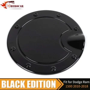 🌟Tapa de tapa de puerta de tanque de gas para Dodge RAM 2010-18 negro accesorios exteriores - Imagen 1 de 8