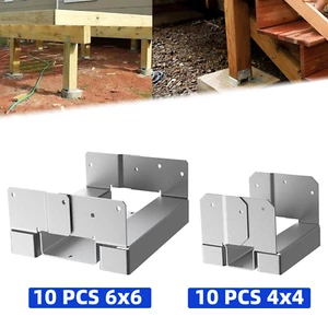 10 PZ 6x6&10 PZ 4x4 Base palo regolabile ABA66Z ZMAX kit per ringhiere veranda - Foto 1 di 15
