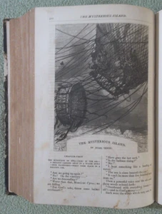 ๐ Scribner's Magazine Nov/1873 - April/1874 JULES VERNE Mysterious Island BOUND - Picture 1 of 15