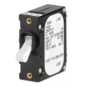 Paneltronics 'A' Frame Magnetic Circuit Breaker - 15 Amps - Single Pole - Picture 1 of 1