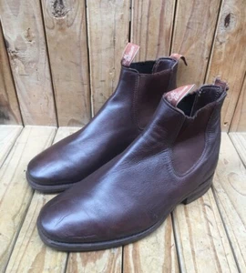 Rm Williams Brown leather Australian chelsea Men Boots Size UK 9 X US 10 - Picture 1 of 24