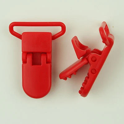 Plastic KAM Suspender Clips - 25 - 1 INCH - Clip Soother/Pacifier/Paci/MAM - Image 1 of 4