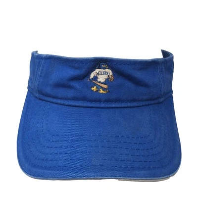 Chapéu de viseira Otto Strapback azul tamanho único logotipo bordado ajustável - Imagem 1 de 4