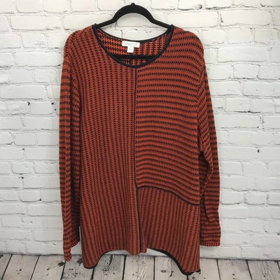 Coldwater Creek Top Mujer 2X Naranja Manga Larga Suéter Túnica Informal Foto 1 de 4