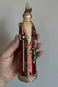 Hallmark Heritage vidrio soplado 2017 Navidad delgado adorno de Santa Polonia LEER - Imagen 1 de 6
