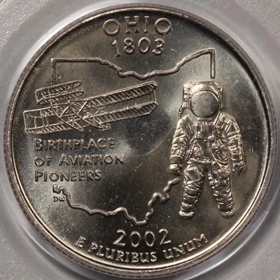 2002-P Ohio State Quarter PCGS MS-67 - Old Series Holder! - Image 1 of 4