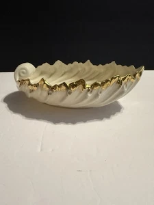 Vintage Lenox Shell-Shaped Porcelain Bowl with 24K Gold Trim – USA Green Stamp - Picture 1 of 7