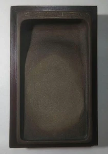 China Tinta Piedra Caja Madera Vintage Suzuri Sumi Molinillo Caligrafía Shodo Shuji - Imagen 1 de 12