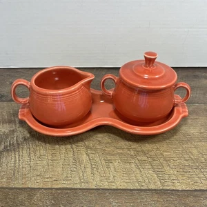ROTES FIESTAWARE HLC SAHNE & ZUCKER MIT TABLETT DECKEL FIESTA 4-TEILIGES SAHNEKÄNNCHEN SET Rot - Bild 1 von 22