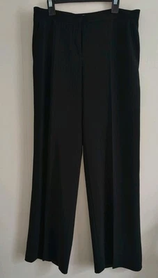 PANTALÓN MAXMARA NEGRO A RAYAS TRIACETATO BOLSILLO INTELIGENTE TALLA 14 Foto 1 de 4