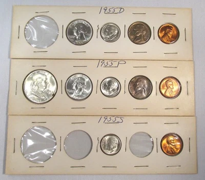 1955-P, D & S Choice Uncirculated Silver U.S. Mint Set (11 Coins) AS518 - Image 1 of 4