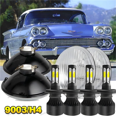 Faros LED 4 piezas 5 3/4 5,75" para Chevy El Camino Impala Caprice Bel Air Foto 1 de 4