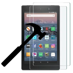 2X Tempered Glass Screen Protector For New Amazon Fire HD 8 2018/ HD 8 2017 - Picture 1 of 2