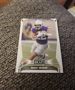 2023 Leaf Draft Football Deuce Vaughn RC #21 Dallas Cowboys Kansas State - Picture 1 of 2