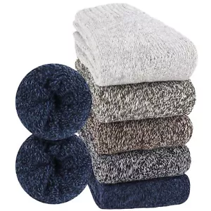 5 Pairs Thick Warm Wool Socks - Cozy Thermal Winter Socks for Women - Small G... - Picture 1 of 7