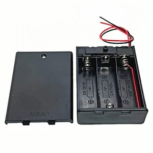 3XAA Batteriehalter 4.5V Batteriekasten mit Abdeckung Schalter Kabel Kabel - Picture 1 of 6