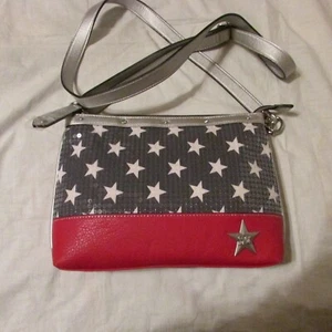 Ladies Red, White, Blue and Silver Miss Me Crossbody Purse - New - Picture 1 of 6