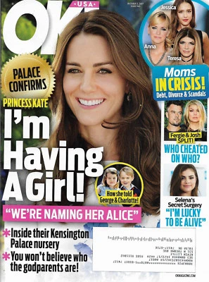 OK! Magazine October 2 2017 Princess Kate Fergie Josh Duhamel Gigi Bella Hadid - Image 1 of 2